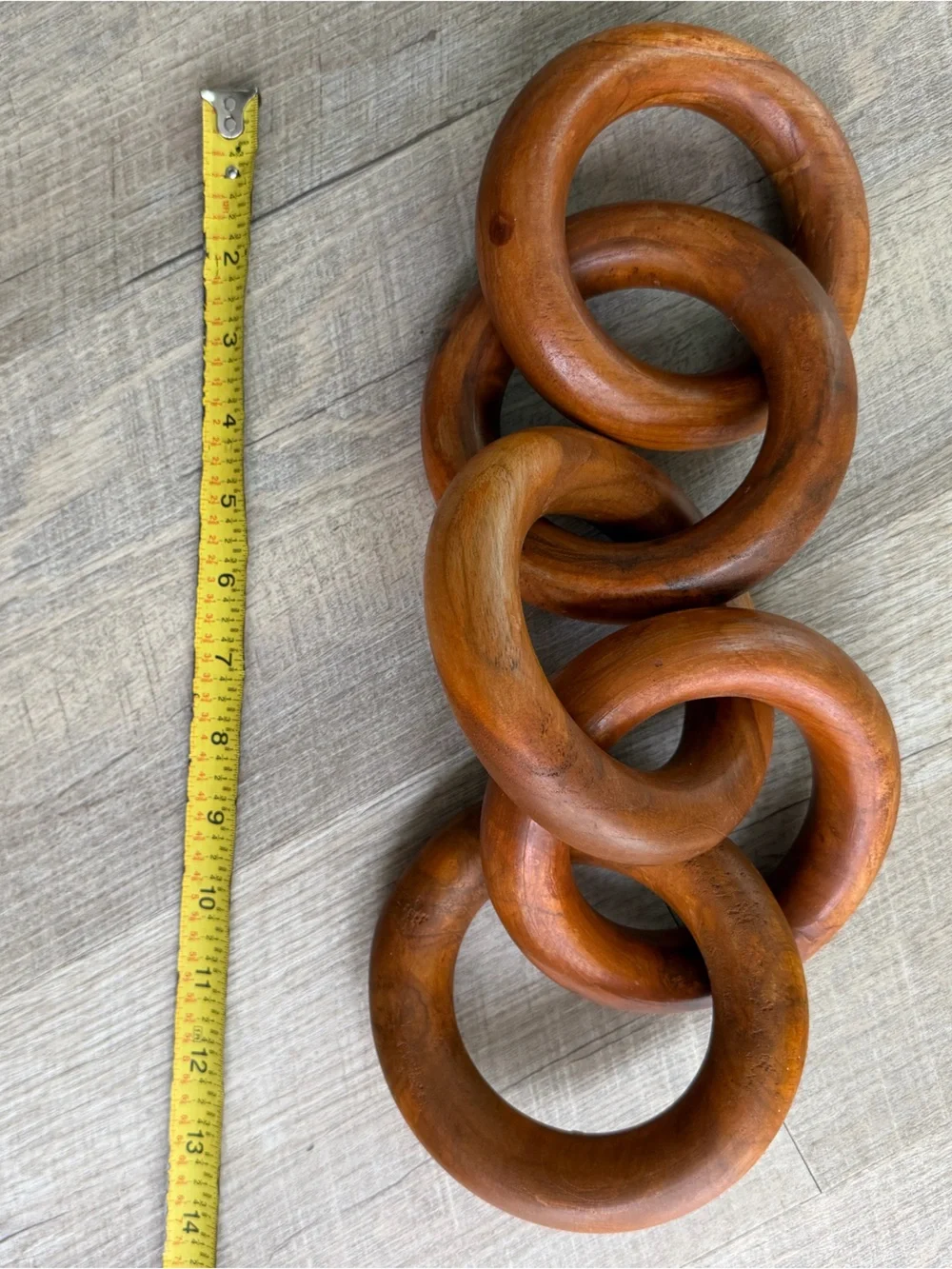 Decorative Wooden Link Table Accent – Brown
